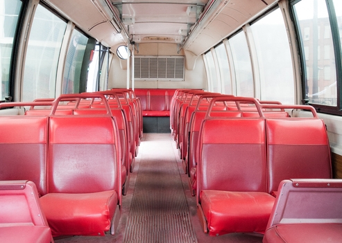 inside 55 passenger transit bus
