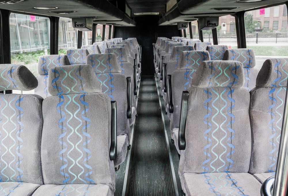 inside 37 passenger coach
